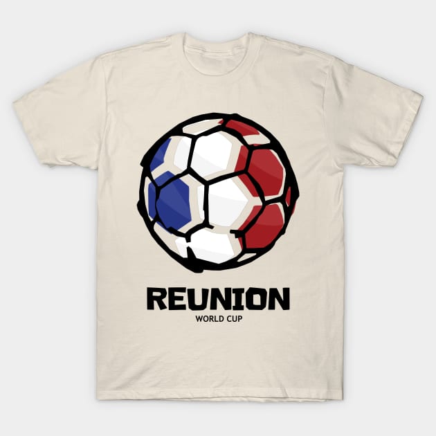 Reunion Football Country Flag T-Shirt by KewaleeTee